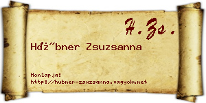 Hübner Zsuzsanna névjegykártya
