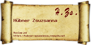 Hübner Zsuzsanna névjegykártya